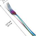 Kyraton Rainbow Dinner Forks Set of 12, 8.15" Stainless Steel Table Forks Silverware Set for Home, Restaurant, Hotel, Dishwasher Safe