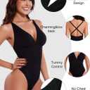 Deep V Tummy Control Butt Lifting Thong Body Suits Shaper Backless Shapewear Bodysuits Tummy Control Butt Lifting Thong Body Suits Shaper for Women XL