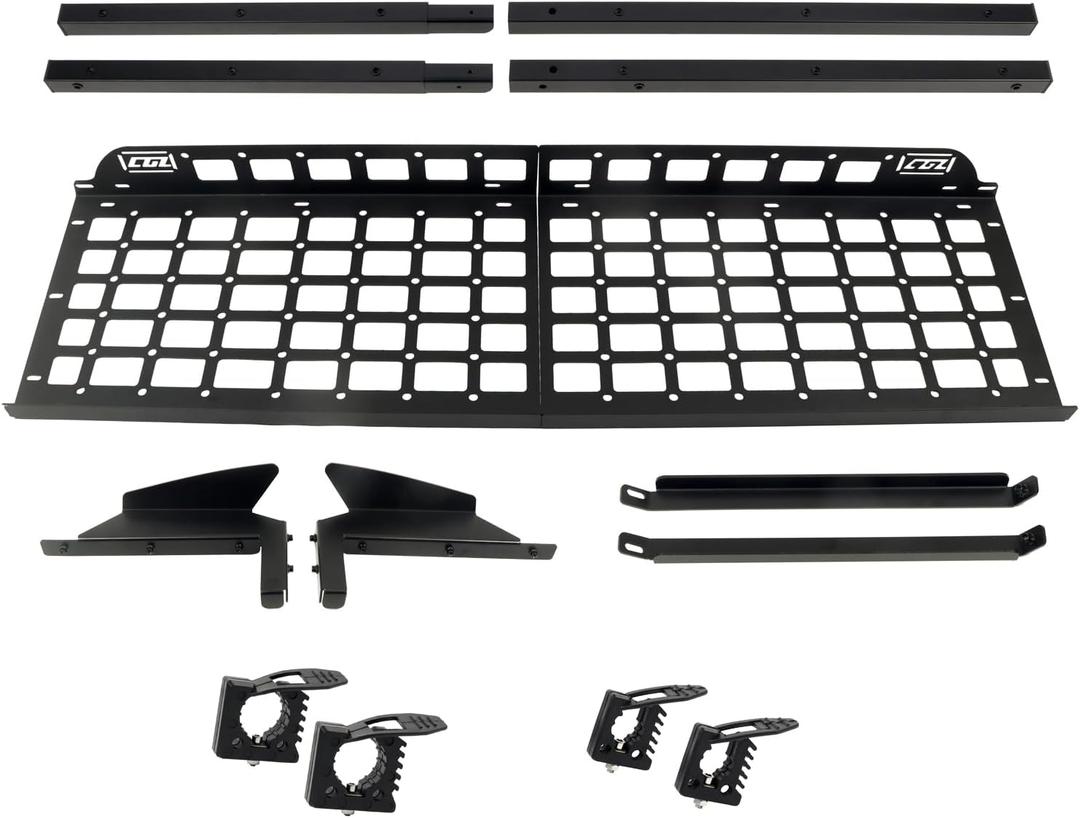 HIGH FLYING for Toyota RAV4 2019-2025 Car Accessories Modular Storage Molle Panel Cargo Shelf Organizer Luggage Carrier Rack Aluminum Alloy (with Split Cross Bar)