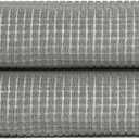 ONSEN Terry Cotton Waffle Bath Towel Set  2 Pack Luxury, Quick Dry & Absorbent Bathroom Towels  Soft, Lightweight, Durable Large Towels for Everyday Use & Bathroom Essentials (Grey Fog, 28x55 in)