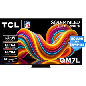 TCL 75 Inch Class QM7L Series | SQD-Mini-LED QLED Smart TV | 75QM7L, 2026 Model | 144Hz | Ultimate Color Ultra Brightness & Contrast | Google AI Bang & Olufsen | Voice Gaming Streaming Television