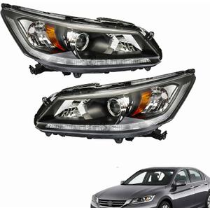 LABLT A Pair Headlight Assembly Replacement for Accord 2013 2014 2015 DRL Headlights Set Driver and Passenger Side HO2502156