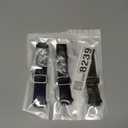 DaQin 3 Pack Nylon Watch Bands Compatible with 16mm 18mm 20mm 22mm Quick Release Watch Band, Adjustable Soft Stretchy Solo Loop Strap Elastic Braided Relacement Wristband for Men Women (Black/Navy Blue/Army Green)