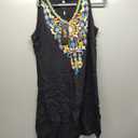 AK Embroidered Dress for Women Sleeveless Mexican Summer Dresses Traditional V Neck Novelty Ethnic Boho Dress Size S