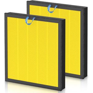 Vital 100S Pet Care Replacement Filter for LEVOIT Vital 100S-P Air Purifier, HEPA and High-Efficiency Activated Carbon Filter for Smoke, Odor, Pollen, Vital 100S-RF-PA, LRF-V102-YUS, Yellow