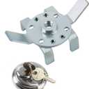 PACEWALKER RV Double Propane Tank Locking Device 3/8''-16 Threaded Shaft Anti-Theft RV Gas Tank Lock Security Dual Propane Tank with Shackle Lock