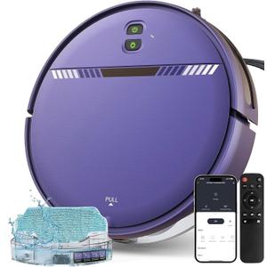 Robot Vacuum and Mop Combo, Automatic Slef-Cleaning Robotic Vacuum Cleaner for Pet Hair, Smart 2 in 1 Mopping Robot Vacuum with Schedule, WiFi/App/Voice, Slim, Ideal for Hard Floor, Carpet