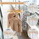 ZOFGENOW Clothes Drying Rack, Foldable Wooden Tripod Drying Rack Clothing for Small Apartments Balcony Bedroom, Portable Space Saving Laundry Rack, Floor Standing with 16 Poles for Indoor Air Drying, 48 Inches Height