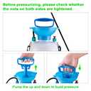 Kitahara 1.3 Gallon Garden Pump Pressure Sprayer with Pressure Relief Valve, Adjustable Shoulder Strap and Nozzles, for Yard Lawn Weeds Plant Water