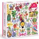Galison Buzzy Bouquets  500 Piece Jigsaw Puzzle Featuring Beautiful Artwork of Quirky Flower Vases and Buzzy Insects