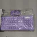 Wireless Keyboard and Mouse Combo, RGB Backlit, Rechargeable & Light Up Letters, FullSize, Soft Typing, Sleep Mode, 2.4GHz Quiet Keyboard Set for Mac, Windows, Laptop, PC, Trueque (Purple)