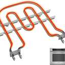 WP9760774 Oven Range Broil Element, Premium Stainless Steel, Fit for Whirlpool and Kitchen Aid Ranges or Ovens, KEBS207SSS04 KESS908SPS00 KEMS308SSS05 (more in image 6)