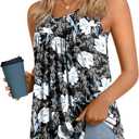 LONGYUAN Women's Tank Tops 2026 Summer Tunics Casual Sleeveless Shirts Ladies Loose Fit Blouses S-4XL (L)