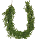 Real Touch Norfolk Pine Garland Green Artificial Christmas Garland Faux Greenery Garland for Holiday Fireplace Mantle Window Indoor Outdoor Decor, 1 Pcs