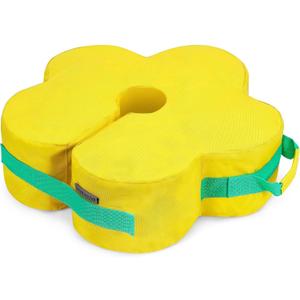 Lawn Social Umbrella Base Weight Bag, Round Heavy Duty Sand Bags for Cantilever Patio Umbrella, Universal Fit for Any Offset Design, Stabilize and Secure Umbrella (Yellow)