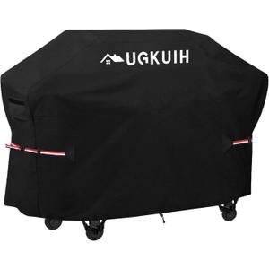 Grill Cover for Outdoor Grill 55 Inch, 600D Grill Covers Heavy Duty Waterproof All Weather Protection, BBQ Cover Compatible with Char Broil Grill Covers, Weber Genesis and Charbroil etc (Black)