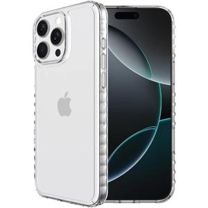 Clear Protective Case for iPhone 16 Pro Max, 6ft Drop Protection, Slim Gel Design
