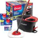O-Cedar EasyWring Microfiber Spin Mop and Bucket Cleaning System + Citrus and Lavender Pacs (Variety Pack)