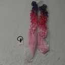 Ponytail Extension with Tie, Colored Hair Extensions for Kids, Festival Crazy Hair Day Accessories for Girl, Shimmer Tinsel Ponytail Colorful, 18 inch 2 Packs, Ombre Purple to Red to Pink (#33)