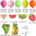 Fruit Balloon Garland Arch Kit Pink Rose Red Yellow Green Orange Balloons with Watermelon strawberry Lemon Orange Foil Balloons for Twotti Fruity Party Decorations Sweet Birthday Party