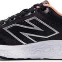 New Balance Women's Fresh Foam 680 V8 Running Shoe, Black/ Dark Silver Metallic/ Peach Nectar, Size: 8