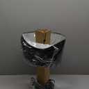 ORE International 20.75" Metal Table Lamp Sterling Matte Non-Gloss Black HB2139