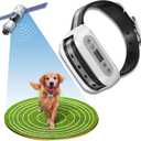 GPS Wireless Dog Fence System, Electric Satellite Technology Pet Containment System by GPS Signal for Dogs and Pets with Waterproof & Rechargeable Collar Receiver, Container Boundary (White)
