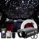 ATOKEE 16W Mixed 450pcs 9.8ft Starlight Headliner Kit, Sound Activated Fiber Optic Star Lights for Car Ceiling Decor, Controlled Via App & RF Remote