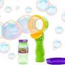 Gazillion Bubbles VorTech Wand Toy for Toddlers, Easy, Safe, Push-Button Bubble Fun, Includes 4 oz Solution and Dip Tray, Outdoor Gift for Boys and Girls, Ages 3+, Green