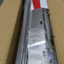 Stainless Steel Spring Loaded Mud Flap Hangers for Semi Trucks Rear Bar with Light Cutouts and Reflective Plate 2.5 Inches Bolt Spacing (Circular Hole)