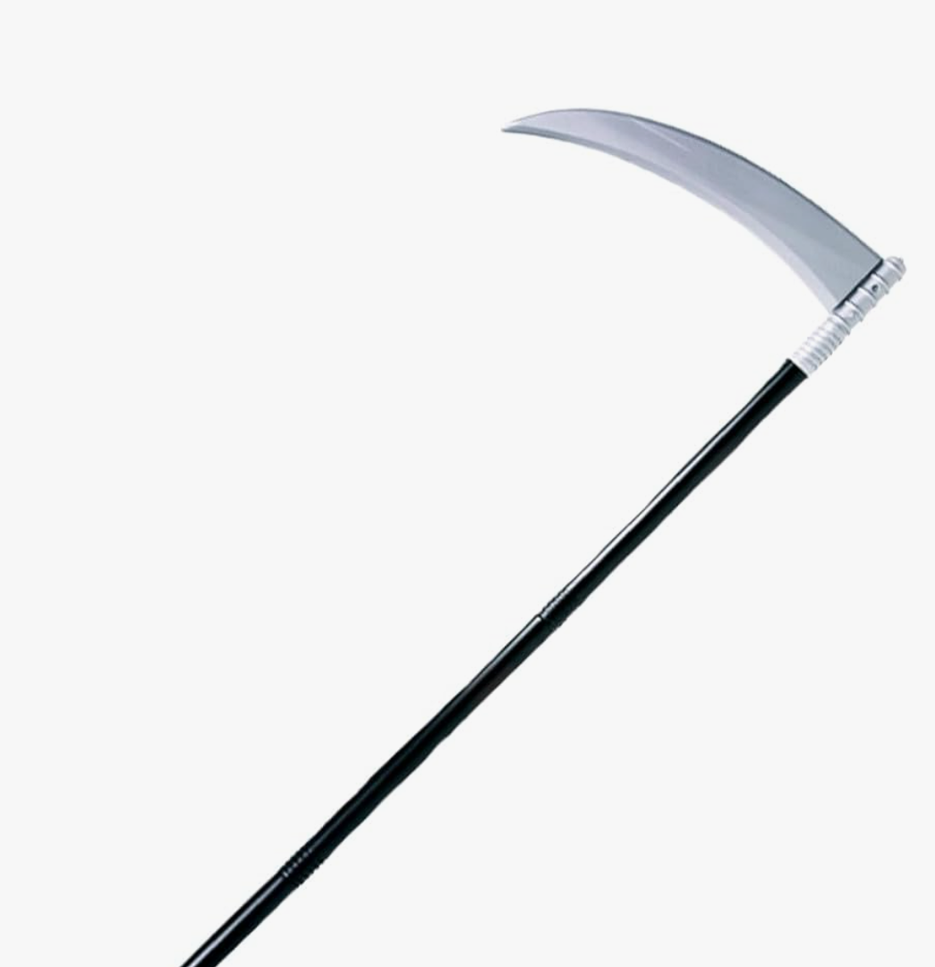 Kangaroo Grim Reaper Scythe Weapon – Prop for Halloween Parties – 40-inch Long Sickle for Kids and Adults – Halloween Weapons Grim Reaper Costume Scythe Prop – Scythe Toy