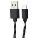 CELLCandy 6.5ft USB-A to USB-C Braided Charge & Sync Cable - Black/Silver