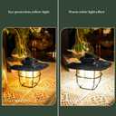 Rechargeable LED Outdoor Camping Light, Multifunctional Portable Horse Light, Rotating Adjustable Brightness and Lighting, Warm White Yellow Light and Amber.