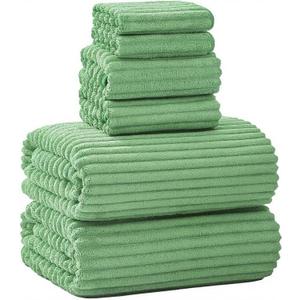 NALIVO Extra Large Bath Towel Set of 6 (40"x80"),Oversized Bath Sheet Super Soft Highly Absorbent Microfibers Quick Dry Luxry Shower Towel for Bathroom Spa Gym Hotel Yoga(Sage Green, 6Piece)