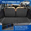 Mixsuper Cargo Liner for Volvo XC90 2016-2024 2025 2026, All Weather Trunk Mat Backrest Mat TPE Back Seat Cover Protector for XC90 Accessories