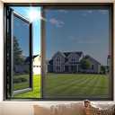 Coavas Window Tinting Film for Home: Reflective Sun Blocking, One Way Film, Heat Control Tint, No Glue Anti Glare Privacy See Out Not in (45.2x157.5Inch), Silver Black