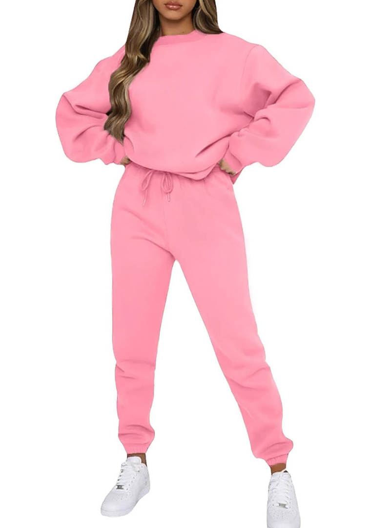 Alunzoem Jogger Sets for Women 2 Piece Sweatsuit Outfits Long Sleeve Pullover Sweatshirt Pants Set Tracksuit, Small