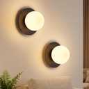 Mid-Century Wall Sconces Ceiling Light Fixture,Black 2 Pack