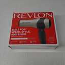 REVLON Turbo Hair Dryer with Advanced Ionic Technology, Ceramic Coating | Turbo Heat and Cold Shot Features, 1875 Watts for Fast Drying and Shine (Silver) (Grey)