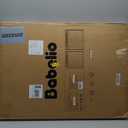 Babelio 34" Extra Tall Baby/Dog Gate with No Threshold Design Walk Thru Door, 26-43" Auto Close Safety Gate for Babies, Elders and Pets, Fits Doorways, Stairs, and Entryways, Brown Wood Pattern