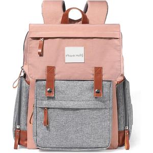 Frank Mully Diaper Bag Backpack Large Multifunction Travel Baby Bag for Mom Dad Pink1
