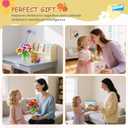 LELESUN DIY Fabric Flower Bouquets Toys, Craft Kits Toys for Kids, Flowers Market Toy, Arts & Crafts for Girls Ages 4 5 6 7 8Educational Activity Preschool, Christmas Birthday Gift for Toddler