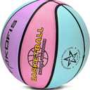 FAKOFIS Kids Basketball Size 3(22") Mini Basketball for Toddler Boys Girls Age 1 2 3 4 5 6, PU Rubber Small Basketball Soft Touch for Indoor Outdoor Shoot and Dribble