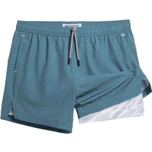 maamgic Mens Running Shorts with Compression Liner 5" Quick Dry Workout Gym Shorts Anti-Chafe 2 in 1 Athletic Shorts (Medium, Haze Blue)