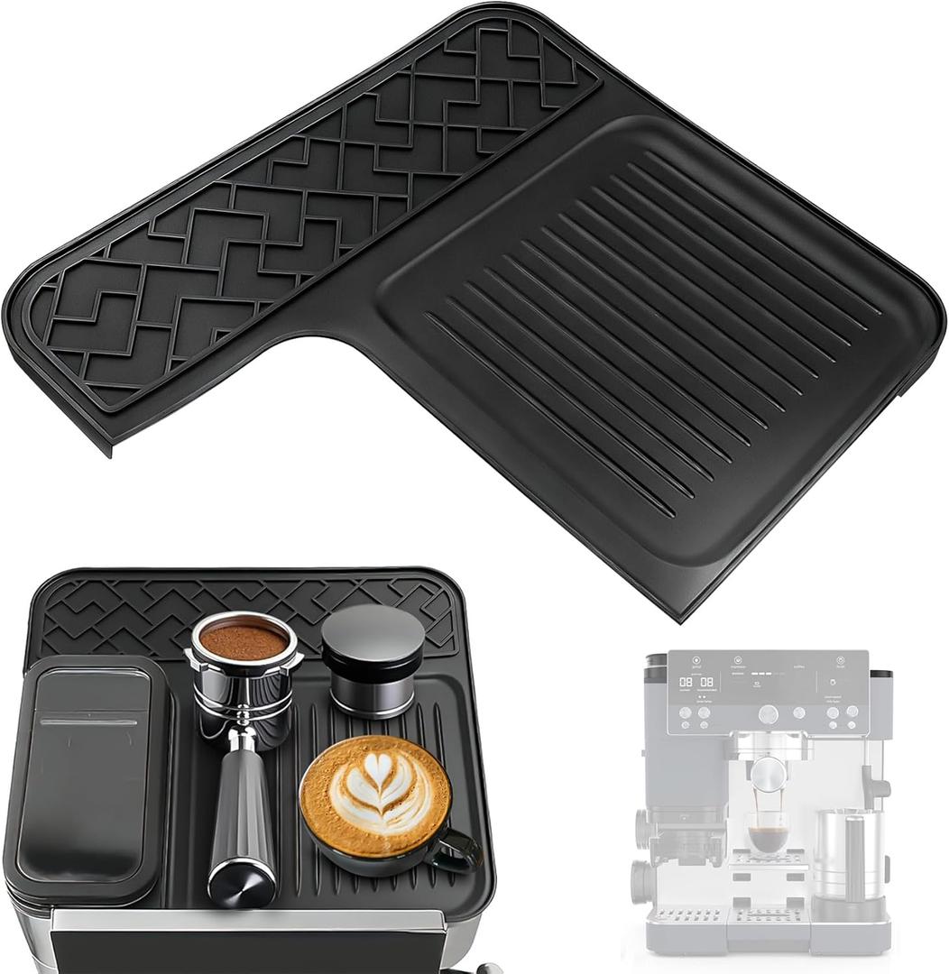 Silicone Top Mat Compatible with Ninja Luxe Caf Espresso Machine ES601 & ES701, Non-Slip Waterproof Heat-Resistant Cover, Food-Grade Counter Protector, Easy to Clean Coffee Maker Accessory