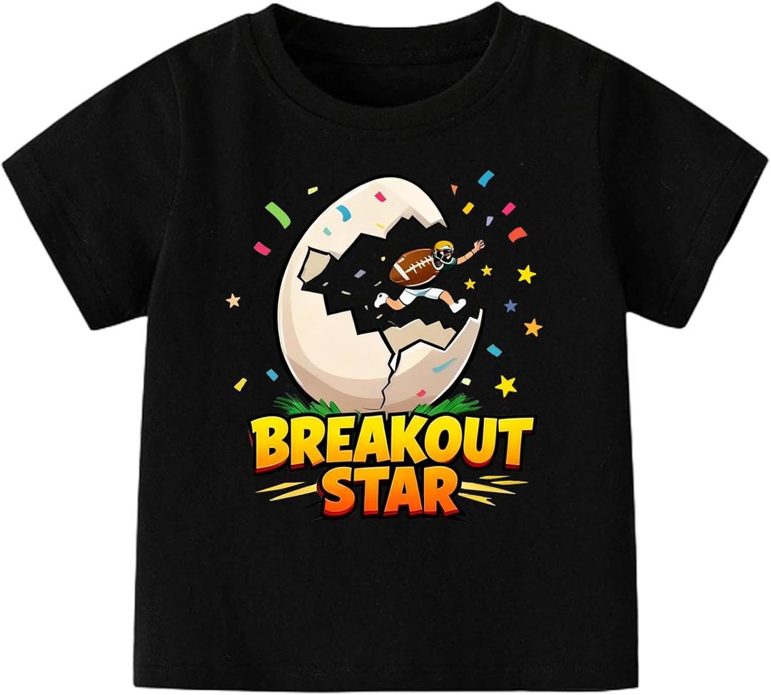 Boys Easter Shirts Kids Cotton Graphic Tees Casual T-Shirts 3-7 Years (5-6 Years, 05 Eggs)