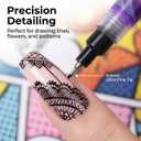 12 Colors Nail Art Pens Set, 0.5mm Ultra Fine Tip Nail Polish Markers for DIY Nail Design, Acrylic Nail Paint Pens for Nails, Paper, Crafts, Professional & Home Use