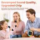 Mini Karaoke Machine for Kids Adults, 2026 TOP Birthday Gifts for Girls Boys 3,4,5,6,7,8+Year Old Toddler Toys, Portable Bluetooth Speaker with 2 Wireless Karaoke Microphones Player (Black)