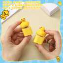 Simgoing 3 Pcs Quacking Duck Keychain Fidget Rechargeable Duck Keyboard Keycaps that Quack Fidget Keychains Fun Stress Anxiety Reliever Sensory with Colorful Lights Christmas Stocking Stuffers