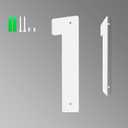 4 Inch White Aluminum Letters, Floating House Address Numbers for Outside, Modern Metal Door Numbers Letters, White House Address Letter and Number for Home Office Apartment (1)